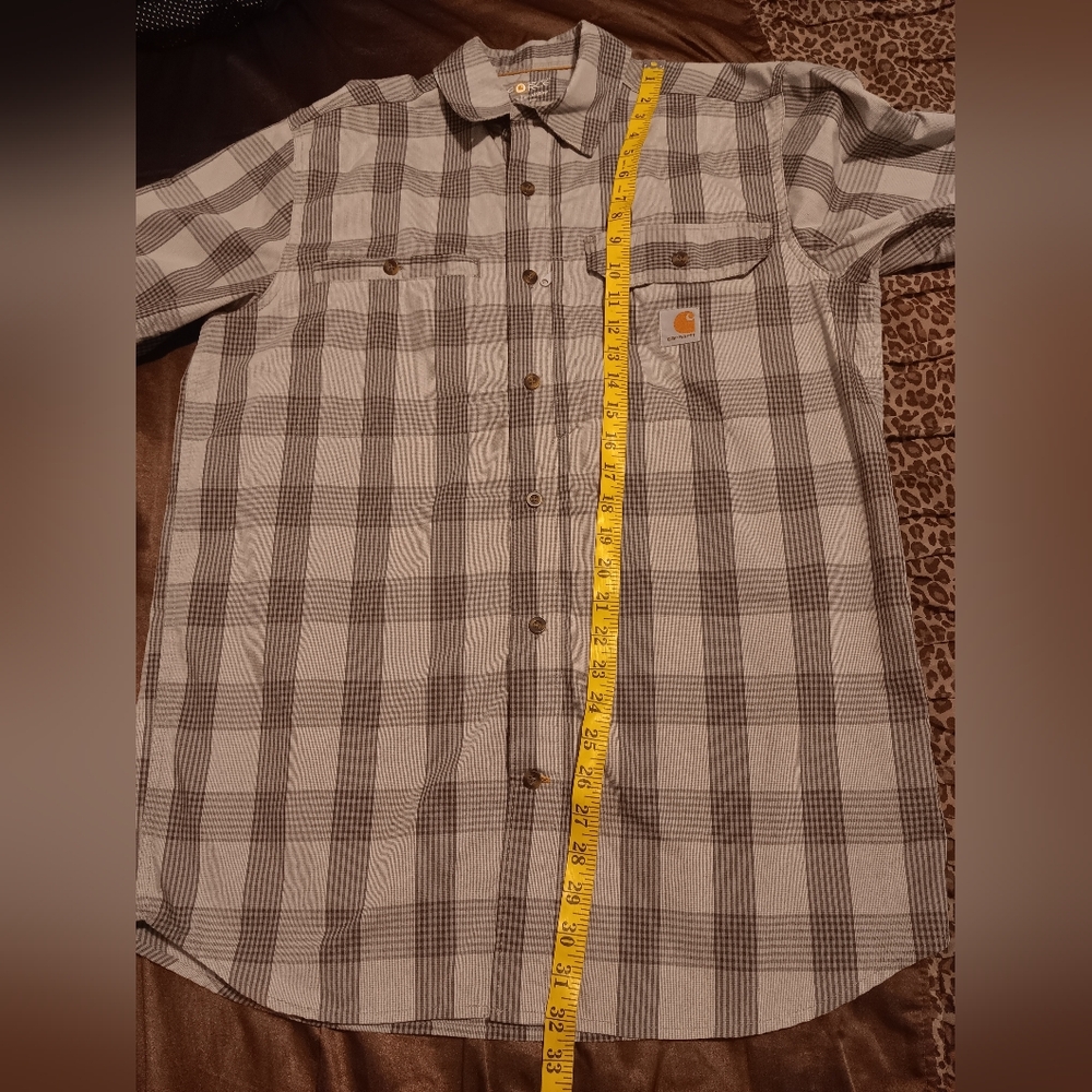 CARHARTT Men's‎ Force Plaid Ridgefield Short Sleeve Shirt SzM Relaxed Fit - Picture 12 of 16